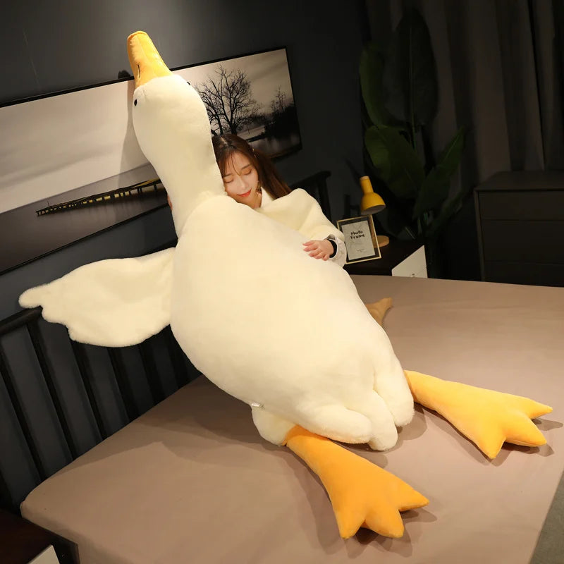 Large Brown 50-190cm Stuffed Duck Plush Toy Pillow