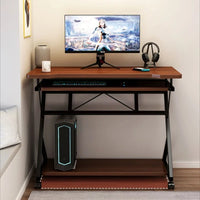 Small Computer Desk for Small Spaces Writing Table with Stand Keyboard Tray Monitor Storage for Home Office, Laptop Desk - Buy online at  Vibe In Cart.