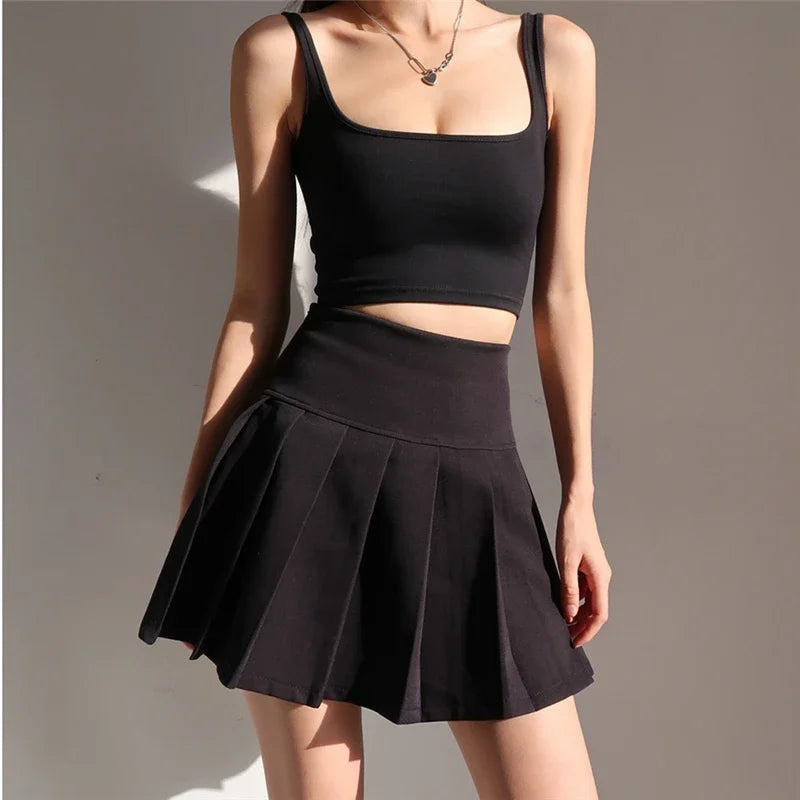American School Y2k Style Summer Short Pleated Skirt For Women 2024 High Waist Sexy Hotsweet Mini Skirts Female - Buy online at  Vibe In Cart.