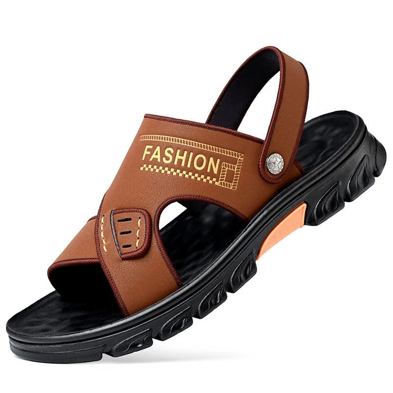 Hot Sale Men Sandals Casual Shoes Outdoor Walking Sandals for Men Beach Shoes Men Slippers Open Toe Flat Two Passes - Buy online at  Vibe In Cart.