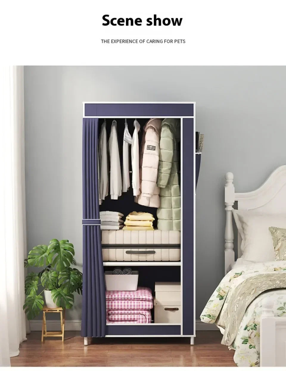 Minimalist Foldable Wardrobe Plastic Storage Cabinet Room Furniture Cheap Bedrooms Wardrobes Closet Armable Home Storage Rack - Buy online at  Vibe In Cart.