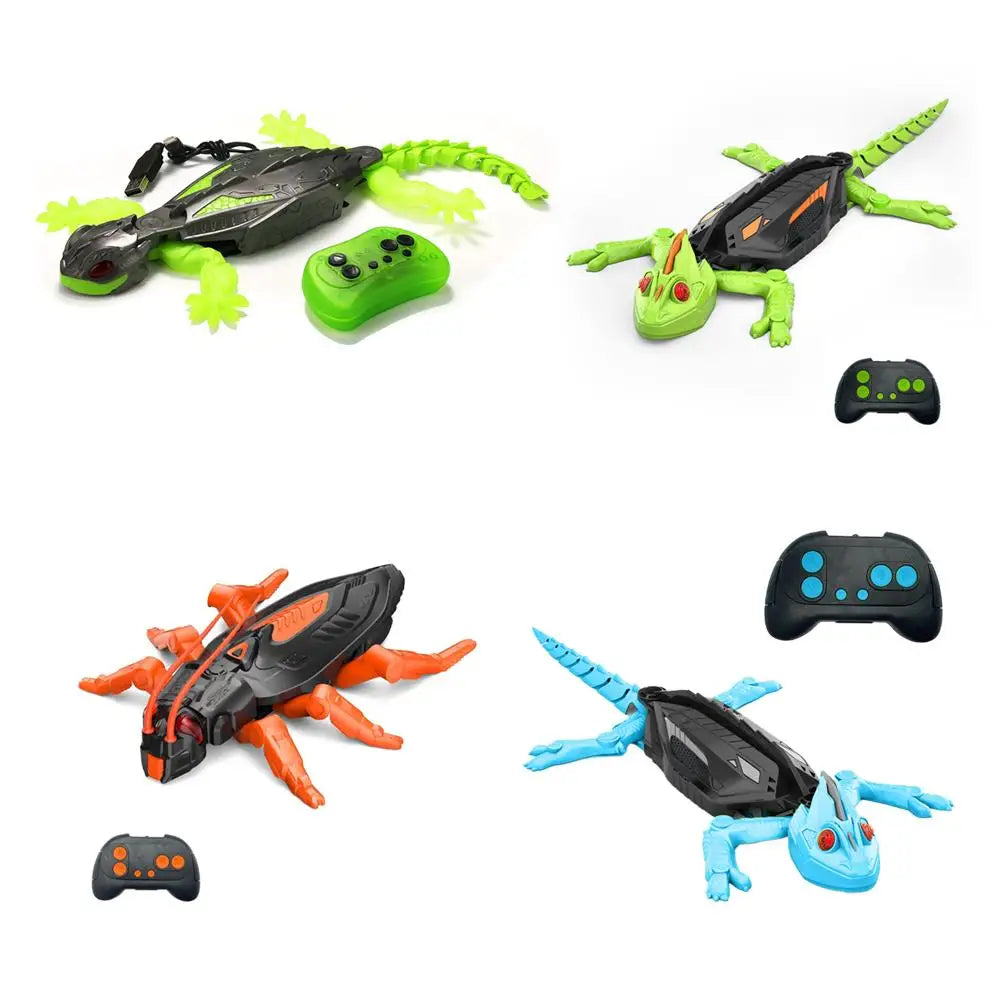 Electric Remote Control Wall Climbing Gecko Plastic Toy for Ages 14+