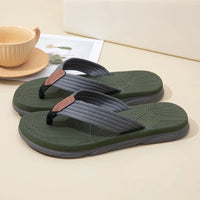 Men's Flat Non-Slip Summer Outdoor Slippers with Rubber Outsole