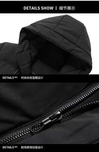 New Winter Men's Hooded Long Cotton Jacket, Thickened Warm Parka, Plus Sizes M-8XL - Buy online at  Vibe In Cart.