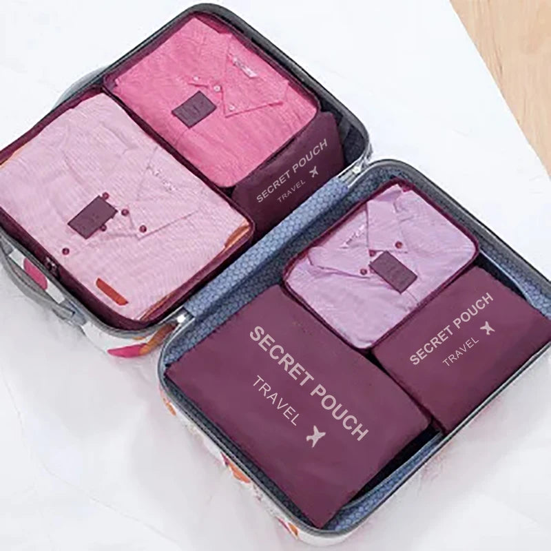 6 Piece Multifunction Waterproof Oxford Travel Packing Cubes