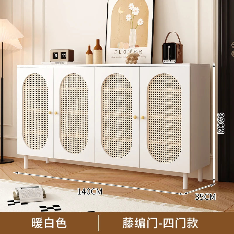 Modern Wooden Vertical Shoe Cabinet with Adjustable Shelves