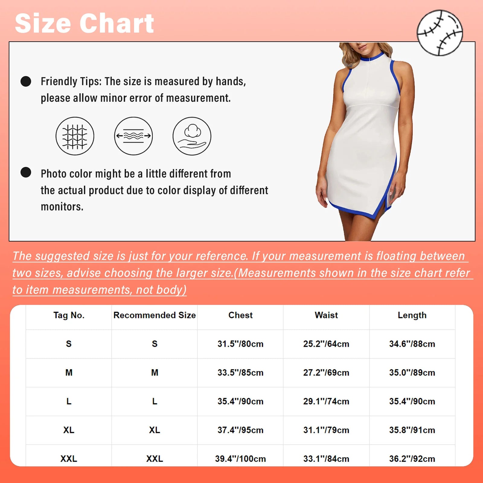 Women Golf Tennis Sport Dress Mock Neck Sleeveless Side Split Above Knee Length Badminton Dress Dress Athletic Cycling Dress