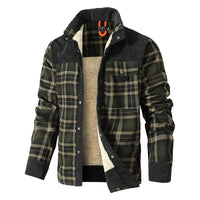 Men's Jackets Winter Windproof Warm Casual Bomber Coat Plaid Sherpa Lined Flannel Outdoor Classic Jacket Men US Size - Buy online at  Vibe In Cart.