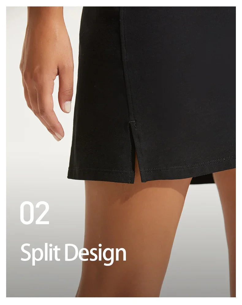 Summer Women Tennis Dress Cotton Female Short Sleeve Black Sport Dress Training Running Fitness Skirt Golf Badminton Dress Suit