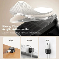 Plastic Magnetic Adhesive Cable Organizer with 7.5mm Slot