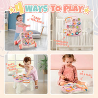 3-in-1 Baby Walker and Activity Center, Suitable for Girls, Early Learning Push Toy with Musical Panel, for Infants - Buy online at  Vibe In Cart.