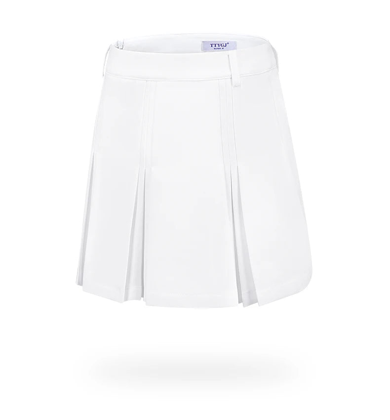TTYGJ New Golf Skirt Women Spring Autumn Fashion A-lined Skirt Ladies Outdoor Sports Skorts Casual Golf Wear with Inner Shorts