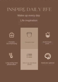 Large Capacity Ceramic Vacuum Flasks Reusable Double Wall Thermoses Stainless Steel Coffee Mug Insulated Cup Home Drinkware - Buy online at  Vibe In Cart.