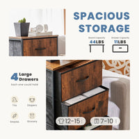 JHK Dresser For Bedroom With 4 Fabric Drawers Nightstand Wardrobe Steel Frame Closet For Clothes Storage Cabinet Of Furniture - Buy online at  Vibe In Cart.