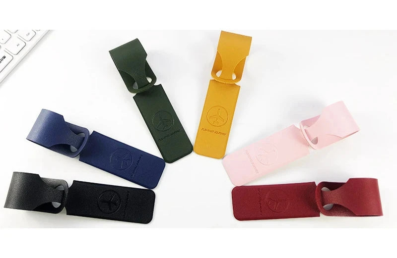 PU Leather Luggage Tag for Suitcase and Travel, 1 Piece