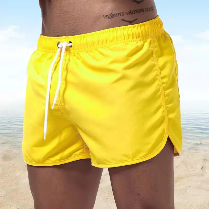 Men's Swim Shorts Swim Trunks Quick Dry Board Shorts Bathing Suit Breathable Drawstring With Pockets for Surfing Beach Summer