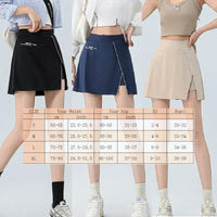 Aiithuug Side Split Golf Skirt with Build-in Shorts Tennis Skirt Short Running Workout Gym Pants Wide Waistband Tummy Control