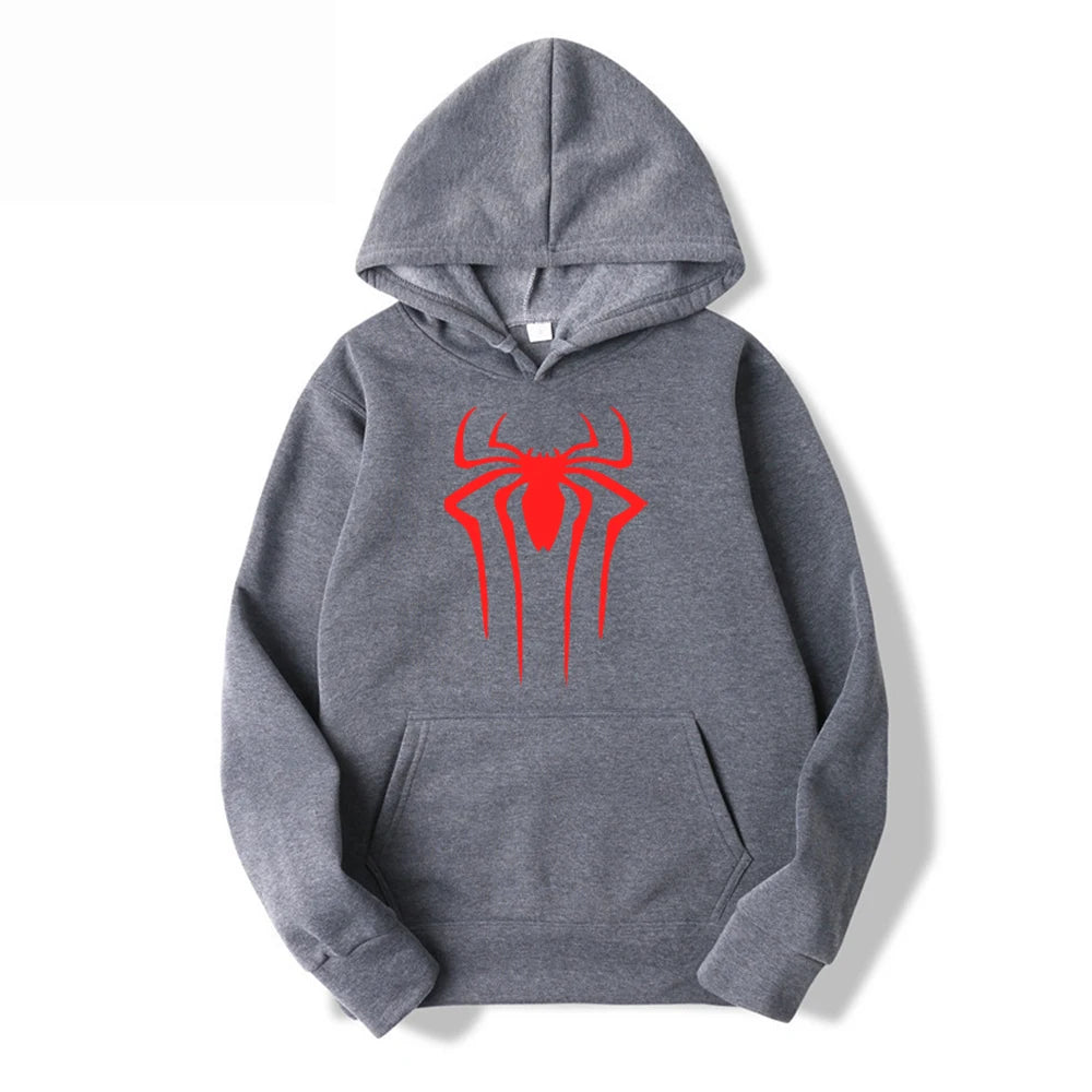 Men's Hooded Acetate Knit Sweatshirt with Printed Design