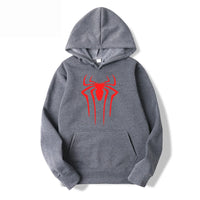 Men's Hooded Acetate Knit Sweatshirt with Printed Design