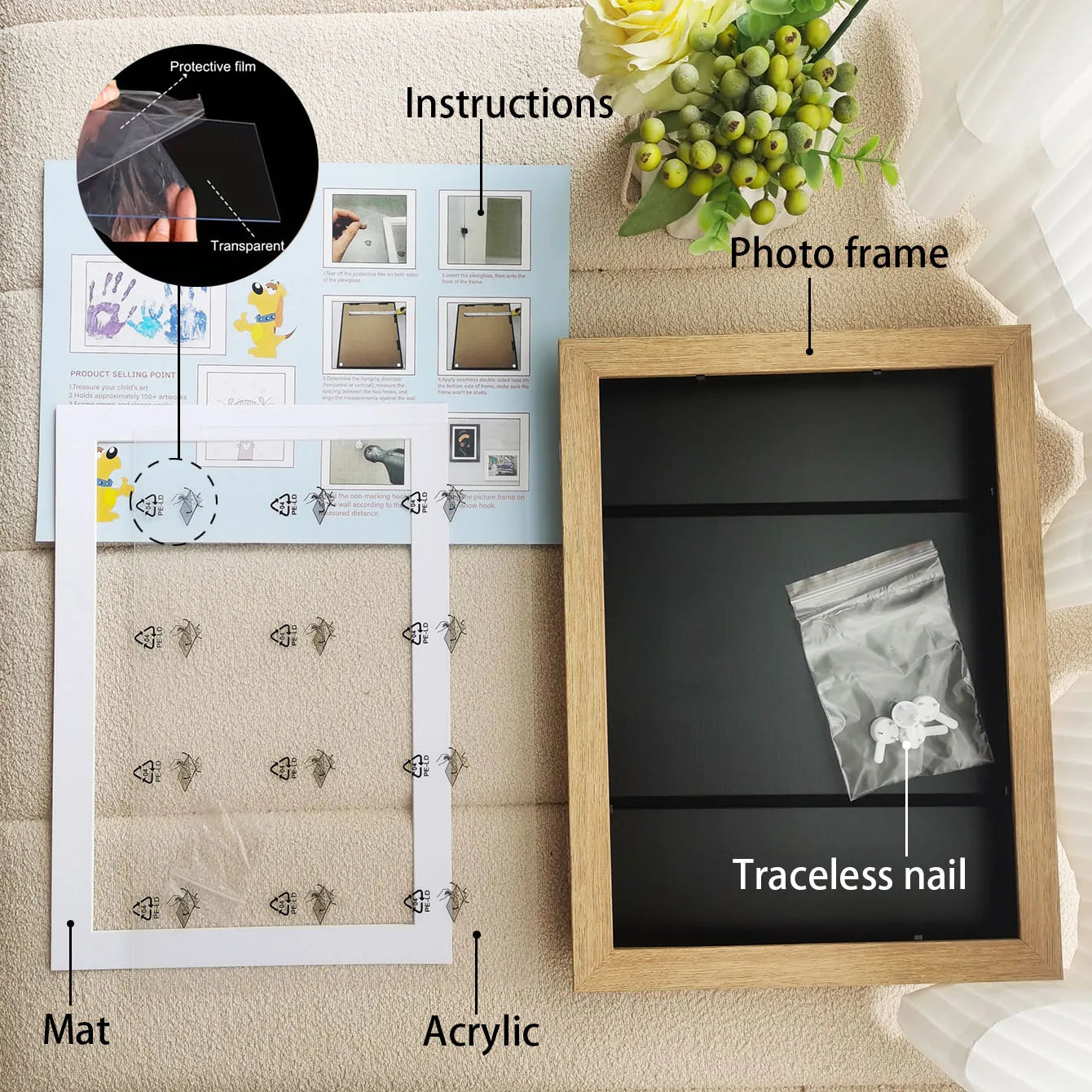Children Art Frames Magnetic Front Open Changeable Kids Frametory for Poster Photo Drawing Paintings Pictures Display Home Decor - Buy online at  Vibe In Cart.