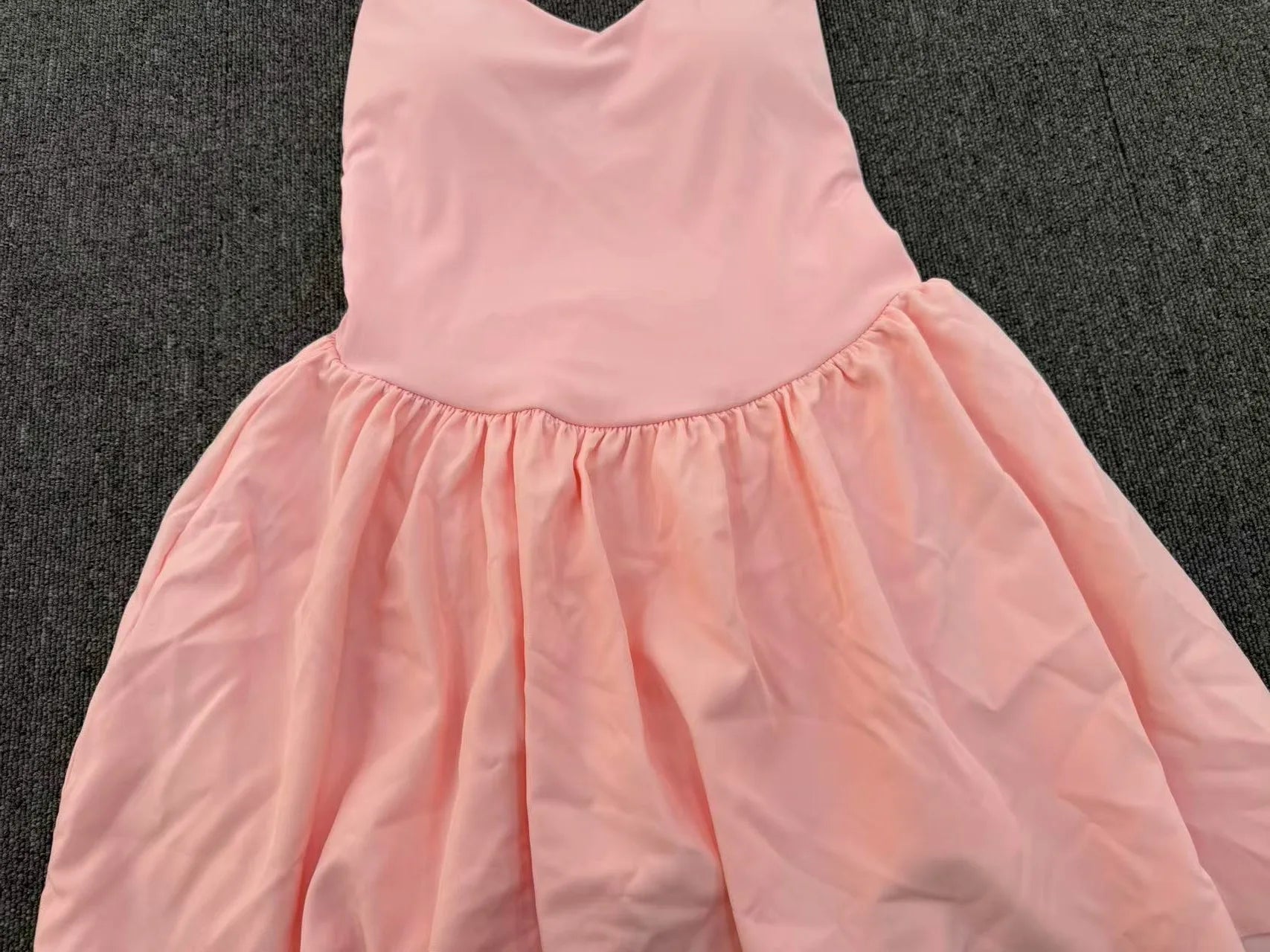 Hanging Neck Tennis Dress Women Solid Color Sleeveless Sports One Piece Pocket Suits Outdoor Running Fitness Yoga Golf Dresses