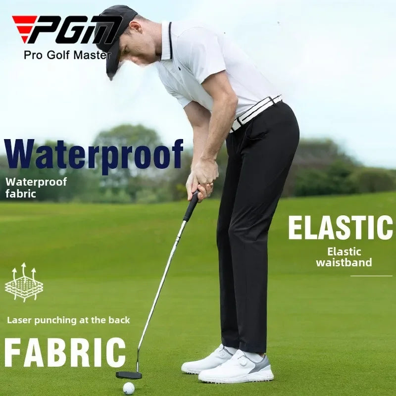PGM Men's Golf Pants Summer Waterproof Antibacterial Elastic Waistband Sports Pants KUZ182 - Buy online at  Vibe In Cart.
