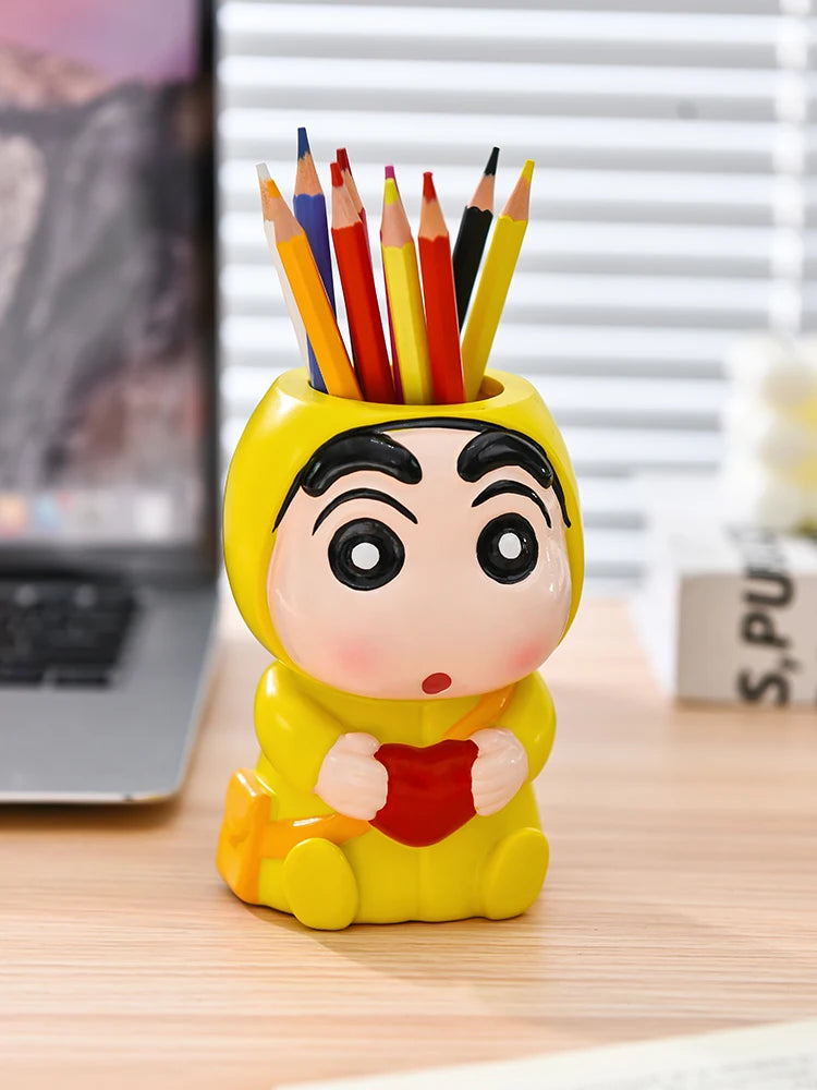 Resin Desk Pen Holder With Lovers Style For Office Storage