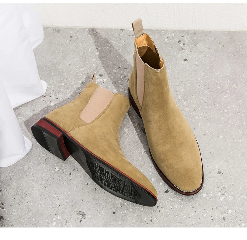 Classic Chelsea Boots Men Trend Ankle Boots Men Fashion Social Party Boots Men High Top Casual Business Shoes For Men - Buy online at  Vibe In Cart.