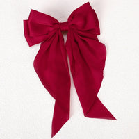 Polyester Chiffon Alloy Hair Barrettes for Girls with Big Bow