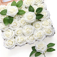 Artificial Foam Rose Flowers Bouquet Set, 10-100 Pieces