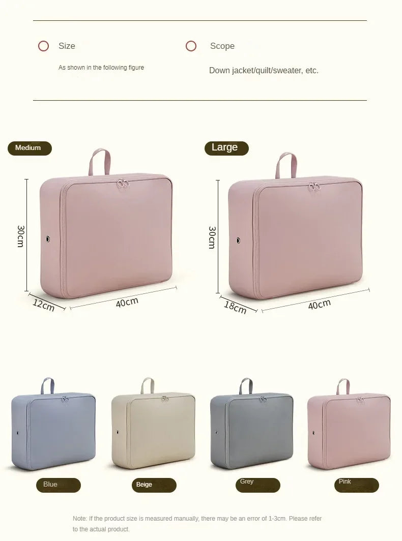 Foldable Polyester Compression Packing Bag for Clothes and Travel Storage, 1-10 Pieces