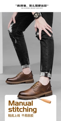 52/2000  CLOHOO handmade men's shoes business casual leather shoes breathable soft sole comfortable classic lace-up men's shoes - Buy online at  Vibe In Cart.