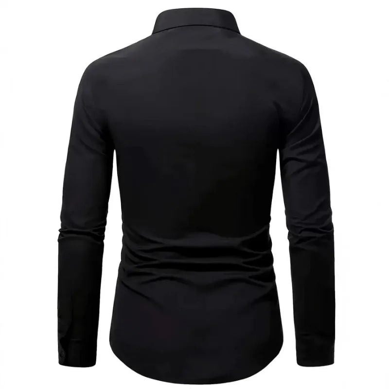 Premium Solid Color Men's Long Sleeve Shirts Fashionable Business Casual SummerAnd Spring Outdoor Daily Wear Digital Printed - Buy online at  Vibe In Cart.
