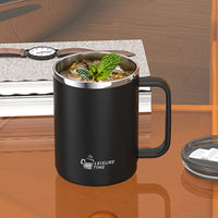 500ml Double-layer Mug 304 Stainless Steel Insulated Coffee Cup With Handle Portable Sealed Water Cup Drinkware For Student Kid - Buy online at  Vibe In Cart.