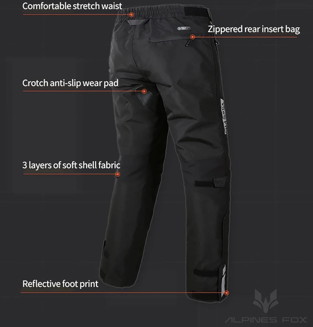 Winter Waterproof Motorcycle Overpants Quick Release Touring Moto Pants Men's Warm Windproof Motorbike Trousers CE Kneepads - Buy online at  Vibe In Cart.