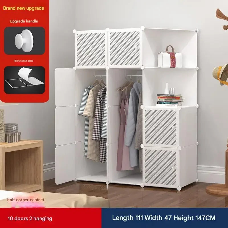 Modern Wooden Wardrobe with Shelves for Jewelry and Makeup