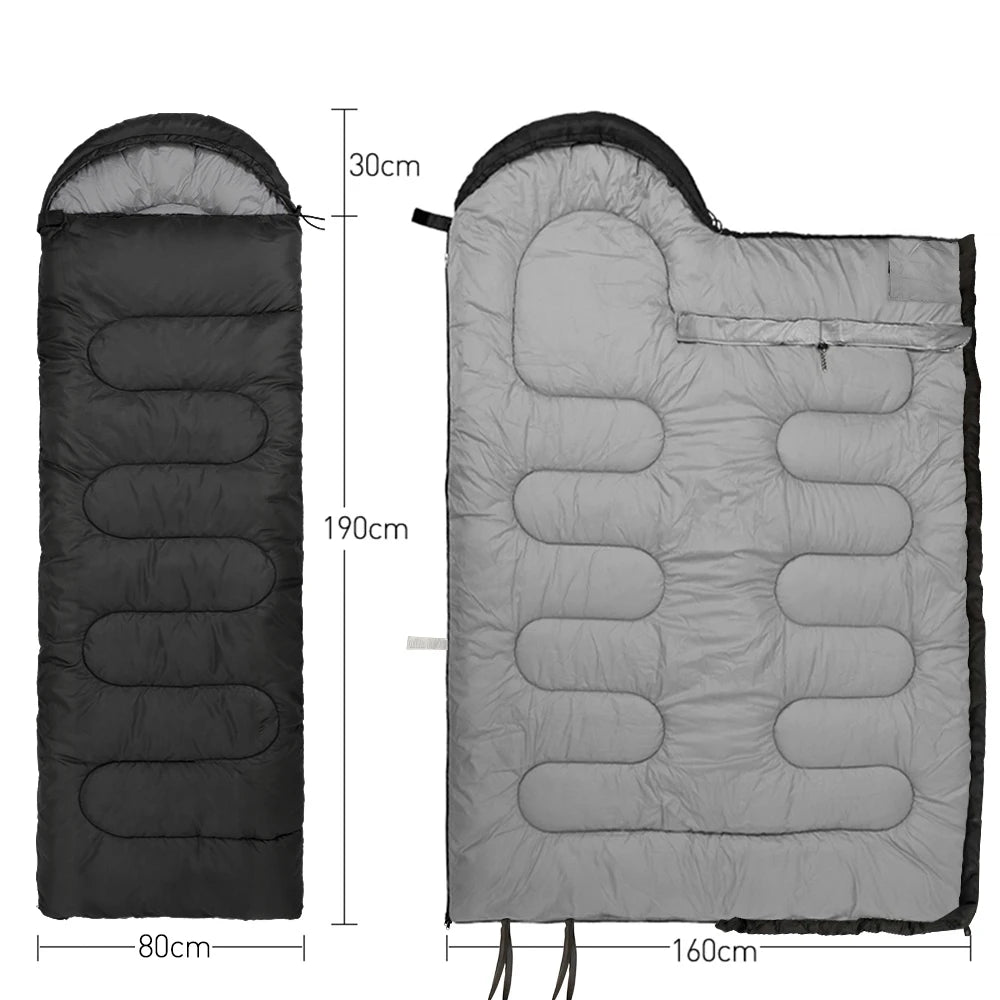 Camping Sleeping Bag Lightweight 4 Season Warm Envelope Backpacking Outdoor Mummy Cotton Winter Sleeping Bag - Buy online at  Vibe In Cart.