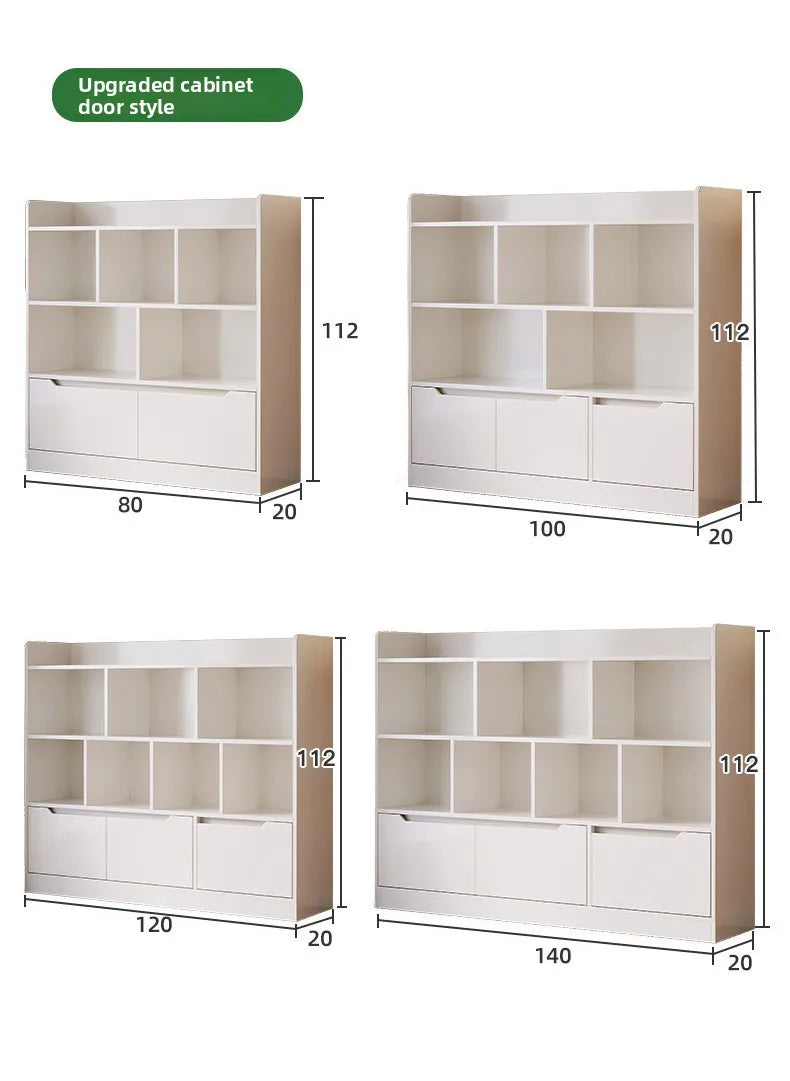 Multi-Grid Storage Cabinet with Multi-Layer Shelves for Home