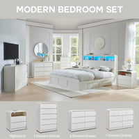 25" Tall Modern Nightstand with Charging Station, 23.6'' Wide Wood Bedside Table w/2 Storage Drawers,for Bedroom, Living Room - Buy online at  Vibe In Cart.