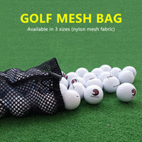 Black Canvas Golf Ball Mesh Pouch Bag for Outdoor Travel