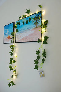 2 Meter Green Artificial Ivy Vine Garland with LED Lights