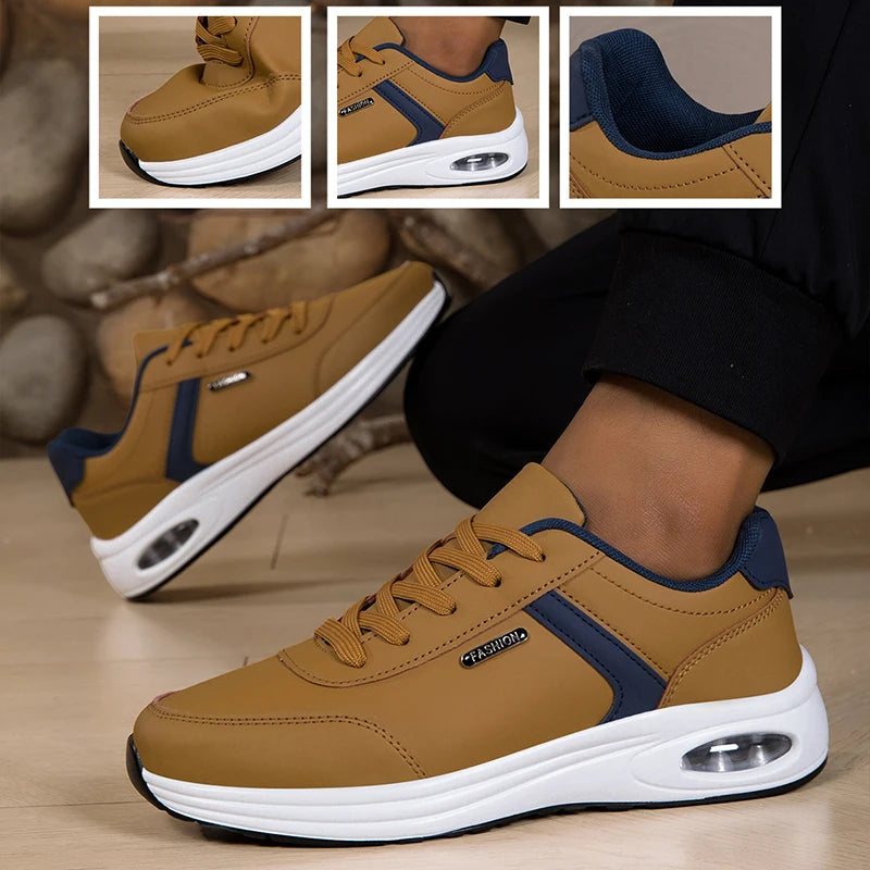 Men's Waterproof Non-Slip Casual Sports Shoes Lace-Up