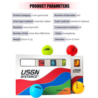 1 Box 12 Pcs Golf Two Layers Game Ball Durable 4 Colors Golf Practice Balls Golf Sports Supplies Ultra Distance Line Assist - Buy online at  Vibe In Cart.