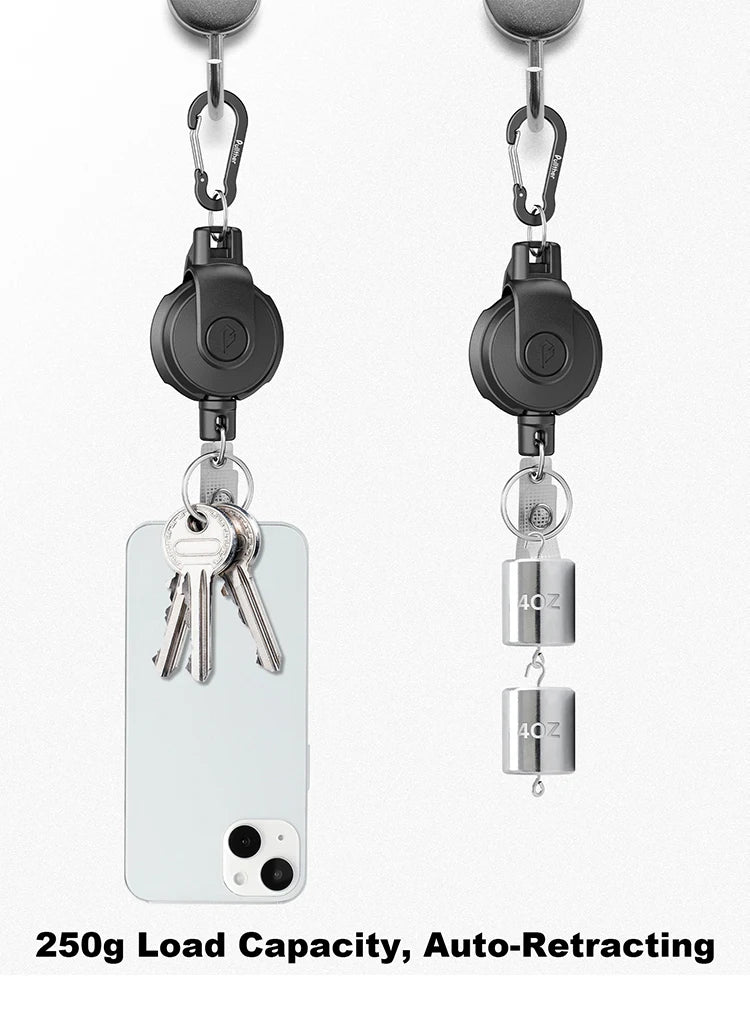 Retractable Key‌ Chain for man Reel‌ Badge Holders Retractabl Carabiner Quick Release Spring Clip outdoor camping equipment - Buy online at  Vibe In Cart.