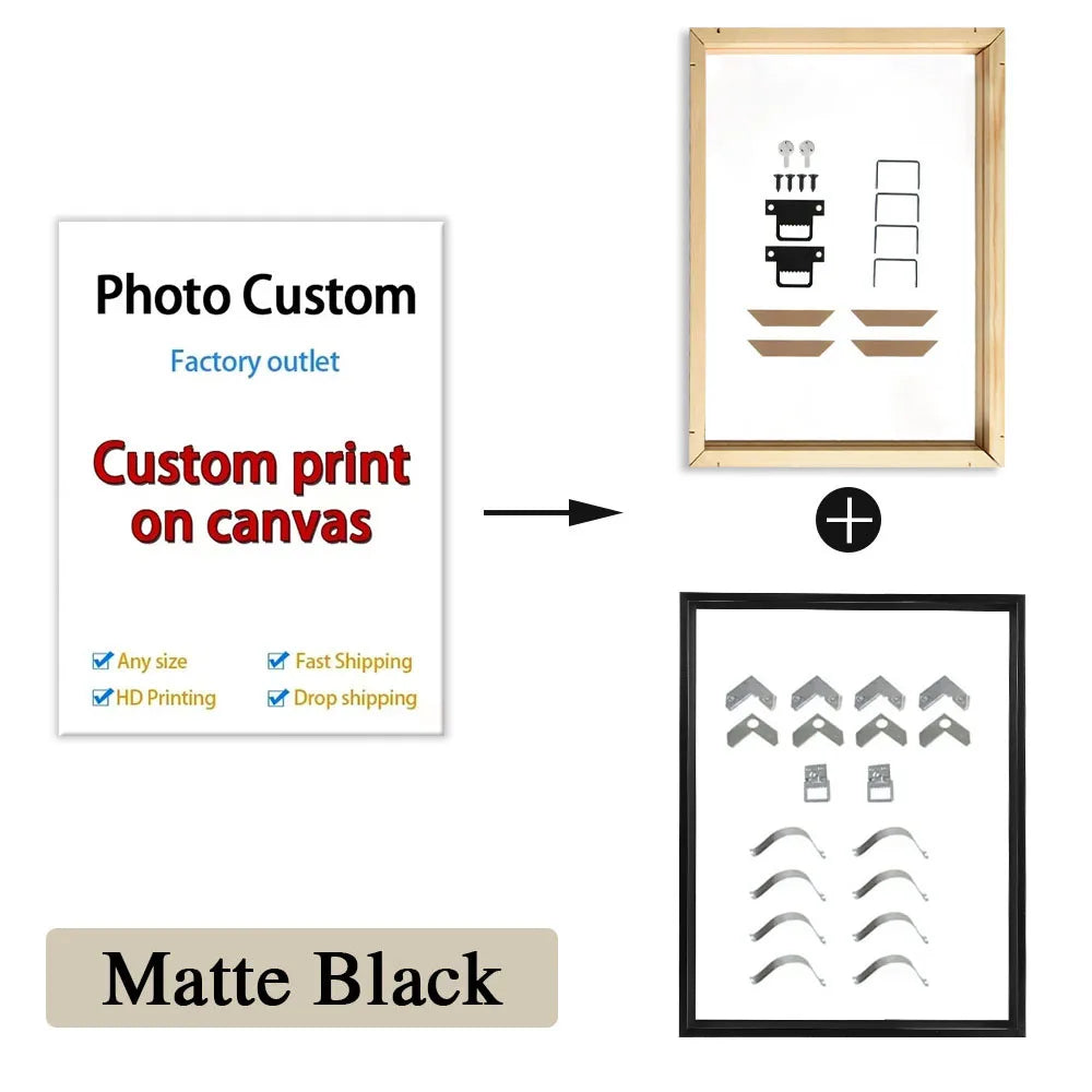 YWDECOR Custom Big Size Painting Canvas HD Print Your Picture Personalized Wall Art Poster Photo for Living Room Home Decor Gift - Buy online at  Vibe In Cart.