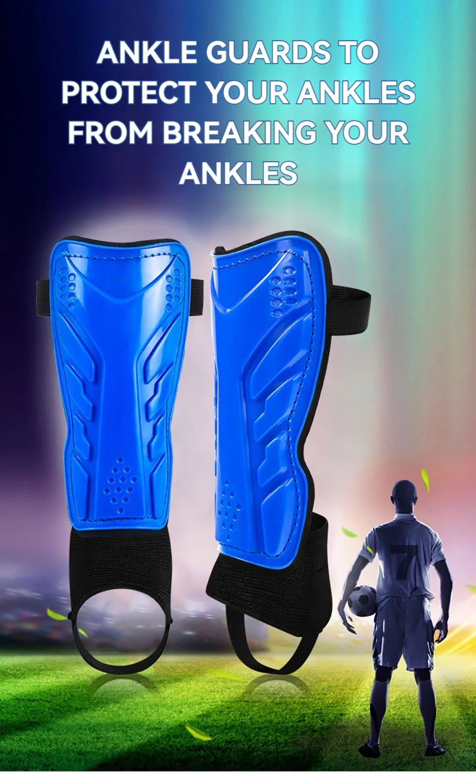 Impact Resistant Football Shin Pads with EVA and PP Material