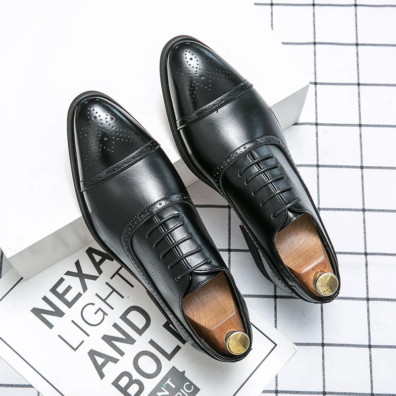 Men's Formal Shoes with Red Soles Fashionable Business Attire Casual Daily Lace Up Dress Shoes Plus Size Pointed Toe Solid Color - Buy online at  Vibe In Cart.