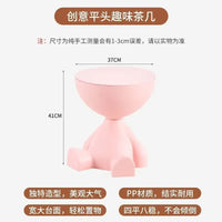 Modern Plastic Side Table with Storage and Assembly Required