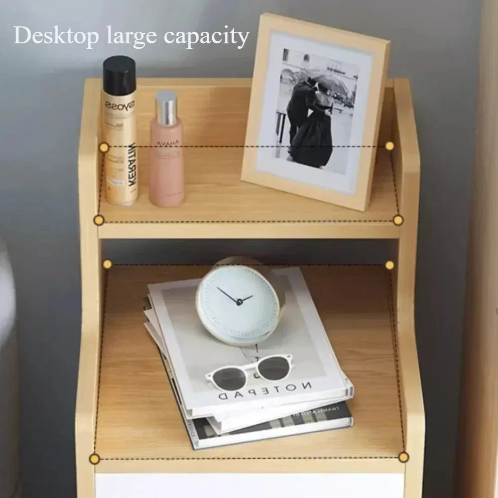 Bedside Table Bedroom Small-scale Simple Storage Rack High-capacity Modern Simple Storage Cabinet Multi Layer Storage Lockers - Buy online at  Vibe In Cart.