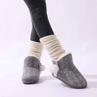 Litfun Winter Warm Plush Boots For Women Outdoor Soft Sole Non-slip Knit Furry Snow Boots Indoor Cozy Fur House Cotton Slippers - Buy online at  Vibe In Cart.